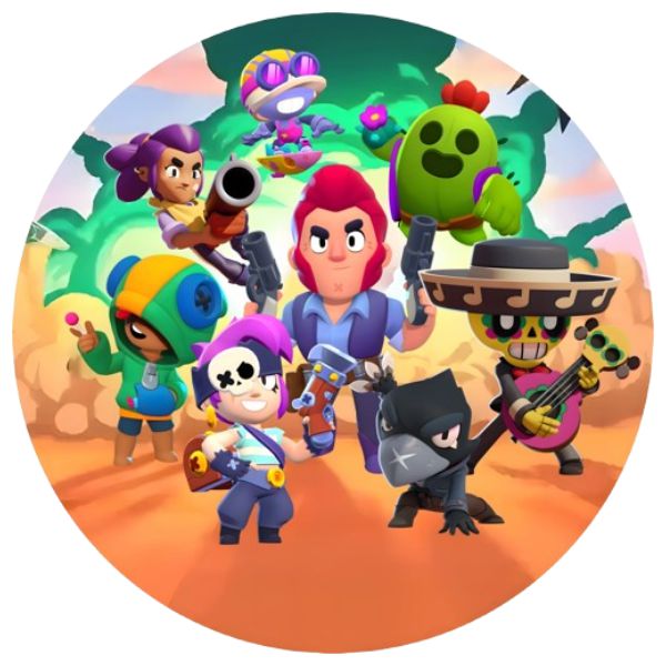 Painel Tecido redondo Brawl Star